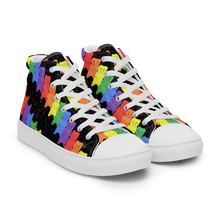 Load image into Gallery viewer, Rainbow Gummy Bears high top canvas shoes (Femme sizes)
