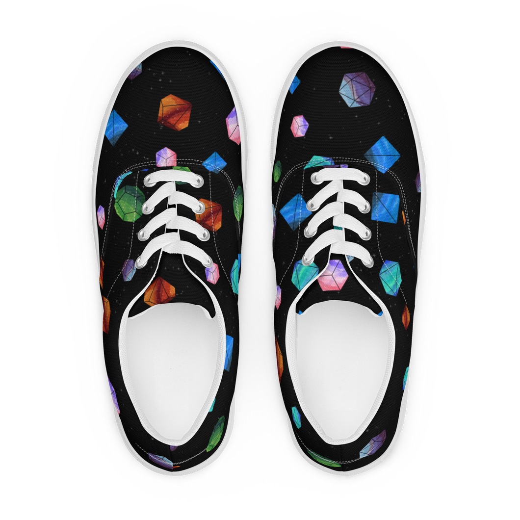 Galaxy Polyhedrons canvas shoes (Femme Sizes)