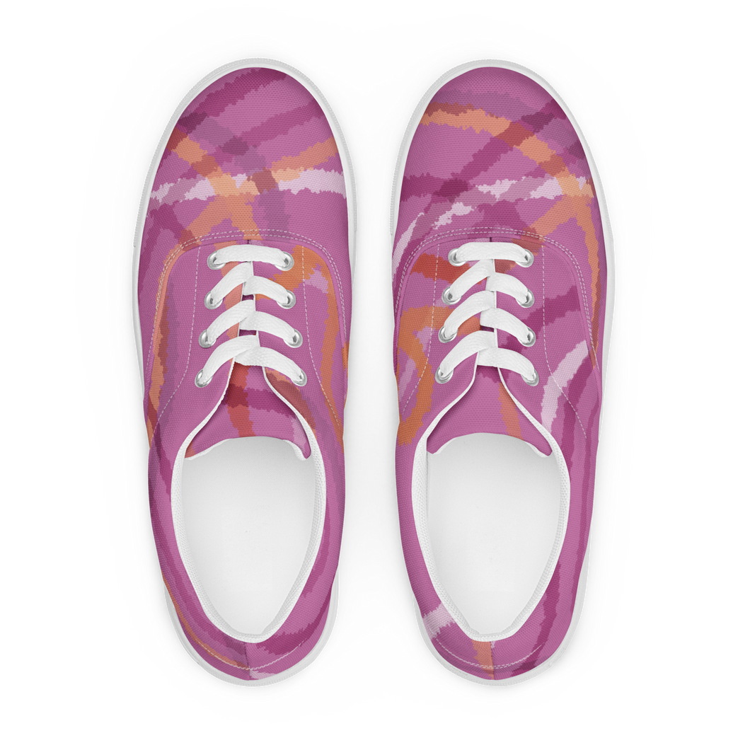 Abstract Lesbian Pride canvas shoes (Femme Sizes)