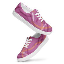 Load image into Gallery viewer, Abstract Lesbian Pride canvas shoes (Femme Sizes)

